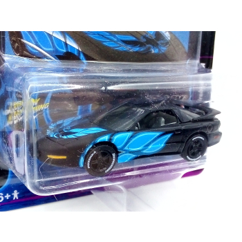 1993 Pontiac Firebird T/A black & blue firebird flames - skala 1:64 - Johnny Lightning